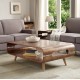 Curve Walnut Reception Coffee Table